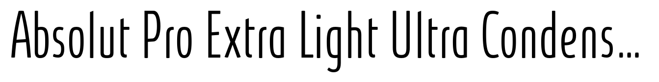 Absolut Pro Extra Light Ultra Condensed Upright Italic